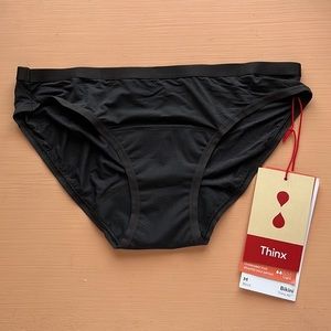 Thinx Air Bikini Underwear Medium Black NWT